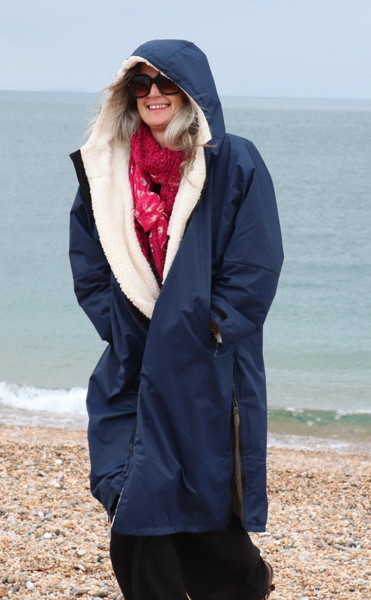 fleece lined waterproof dog walking coat UK.