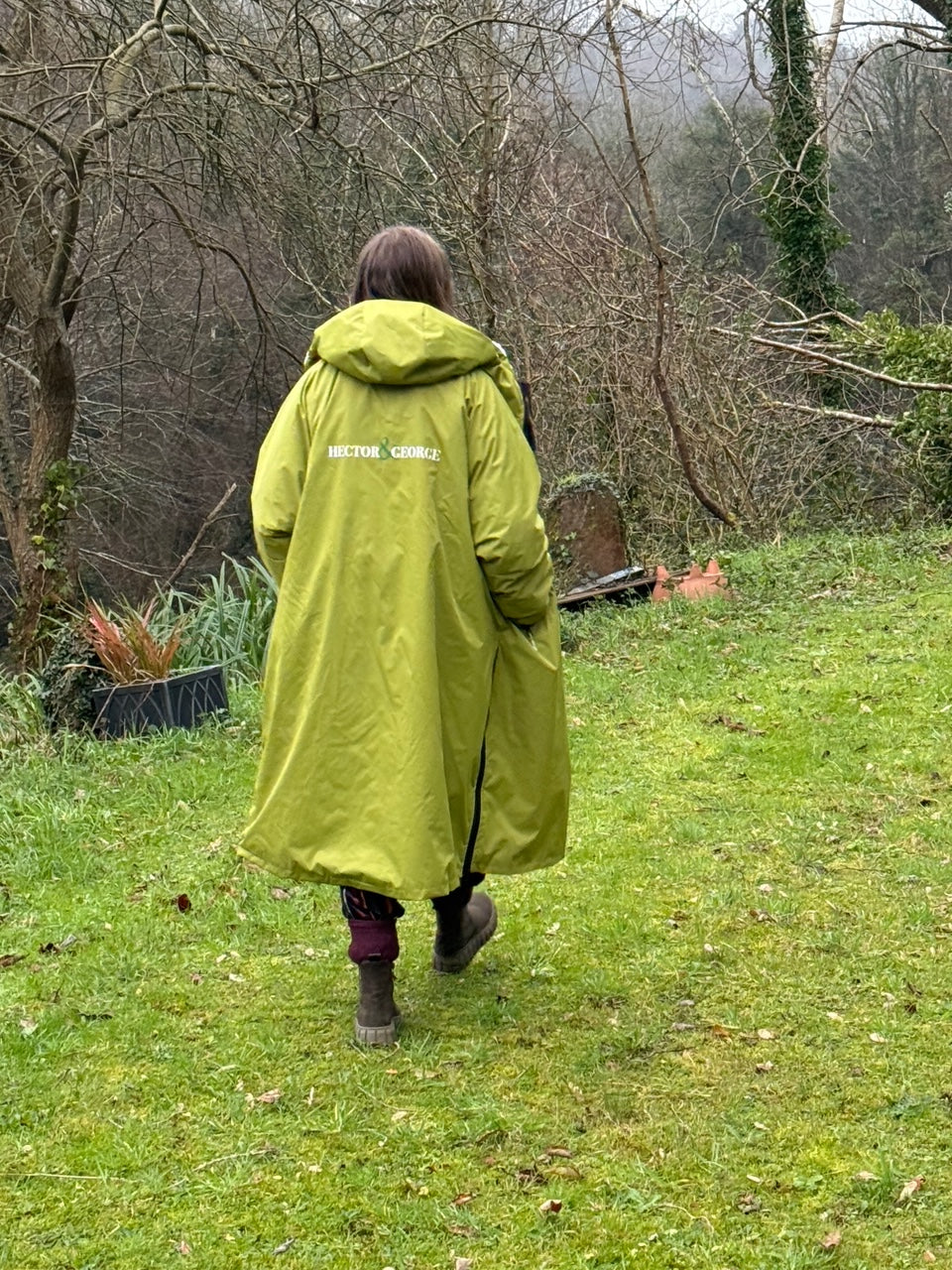 Apple Green | Hector and George Long Fleece Lined Coat