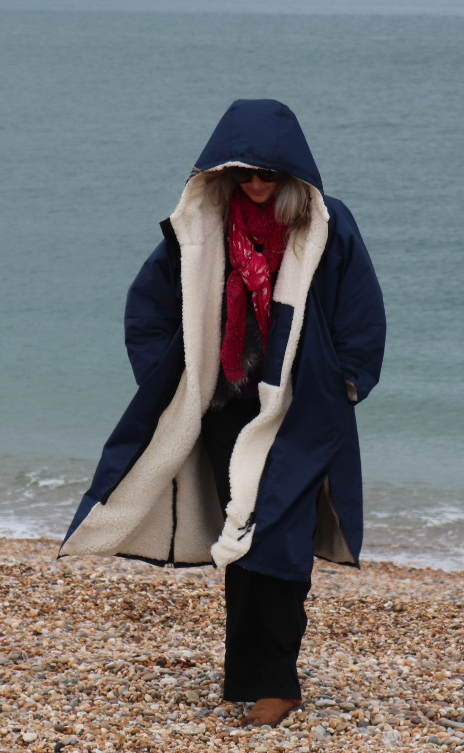 Ocean Blue | Hector and George Long Fleece Lined Coat