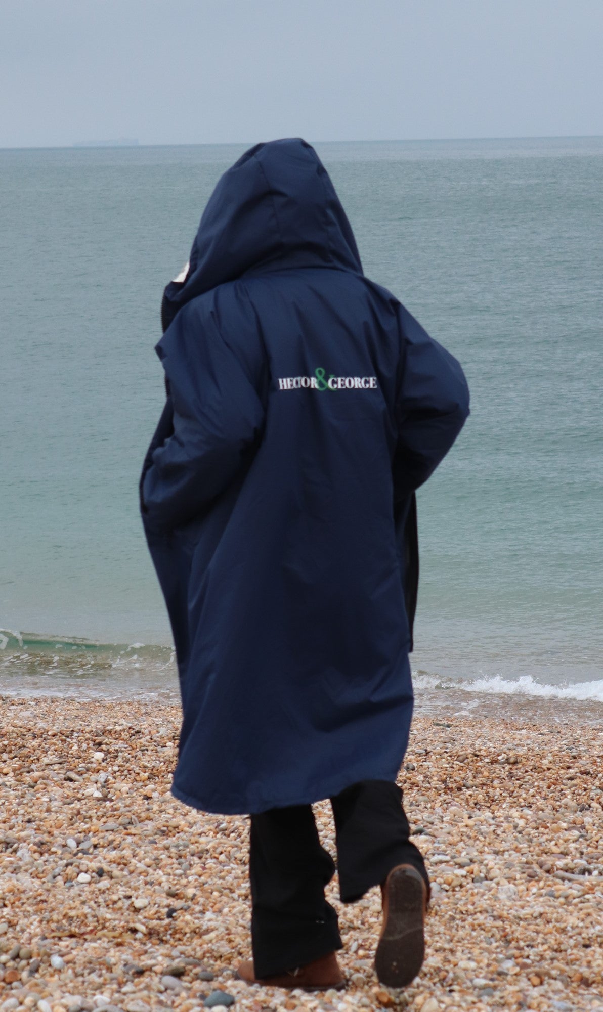 Ocean Blue | Hector and George Long Fleece Lined Coat