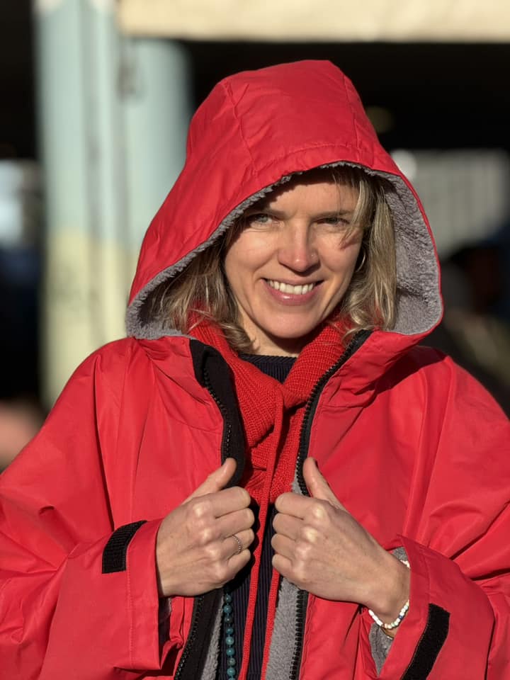 Poppy Red fleece lined waterproof coat from Hector and George