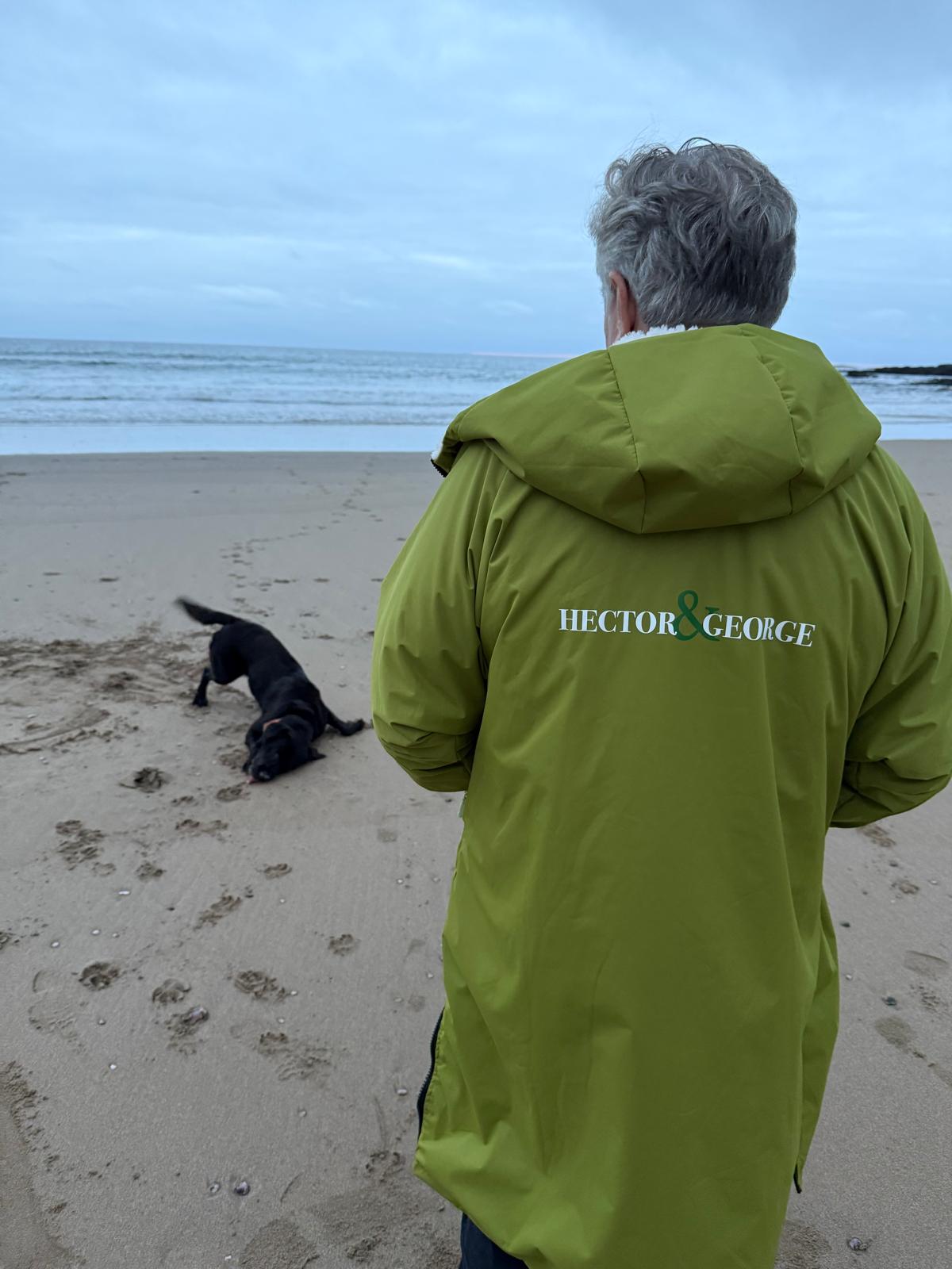 Apple Green | Hector and George Long Fleece Lined Coat