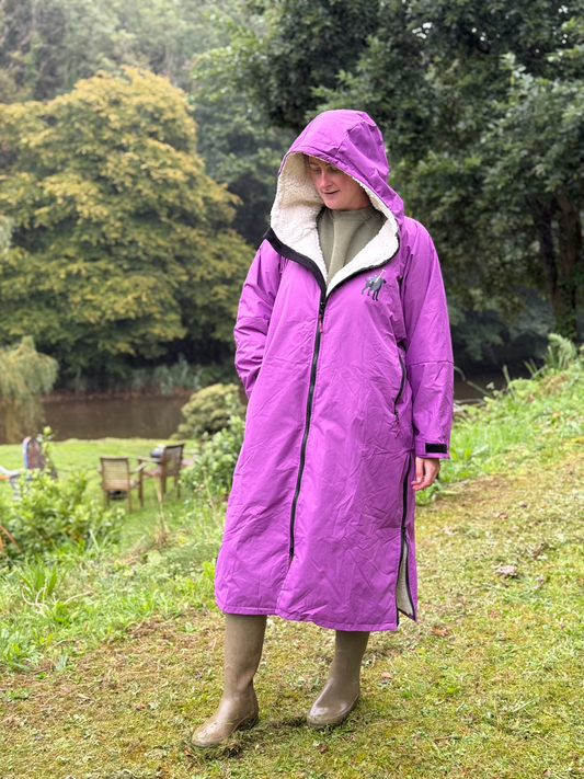 Orchid | Hector and George Long Fleece Lined Coat