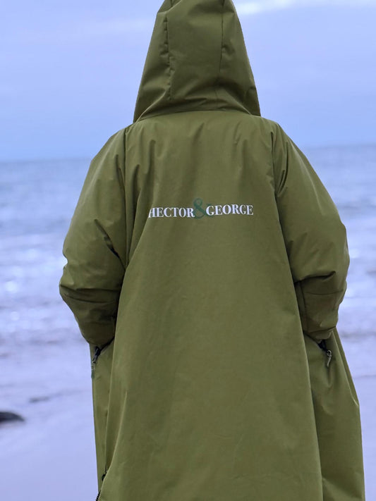 Apple Green | Hector and George Long Fleece Lined Coat